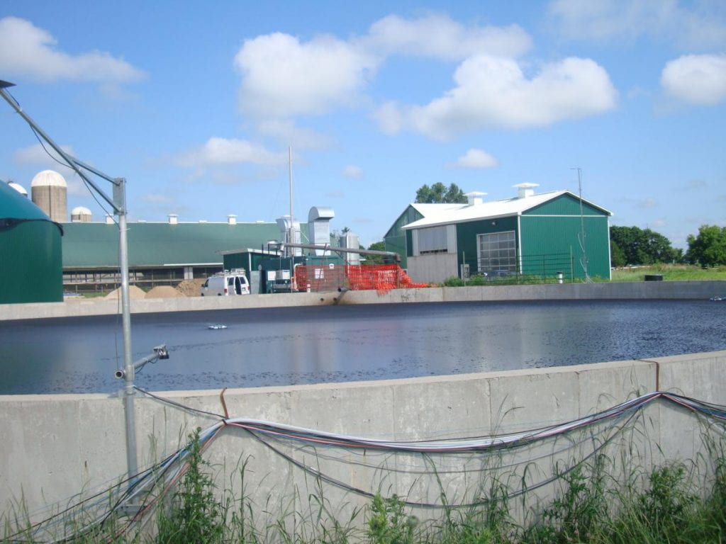 Dairy manure open pit
